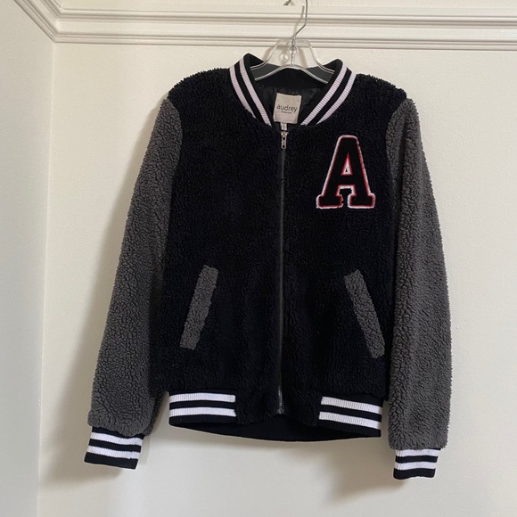 Audrey 3+1 Sherpa Varsity Jacket - Picture 1 of 3